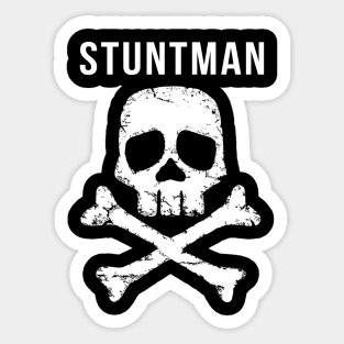 Stuntman Skull Sticker